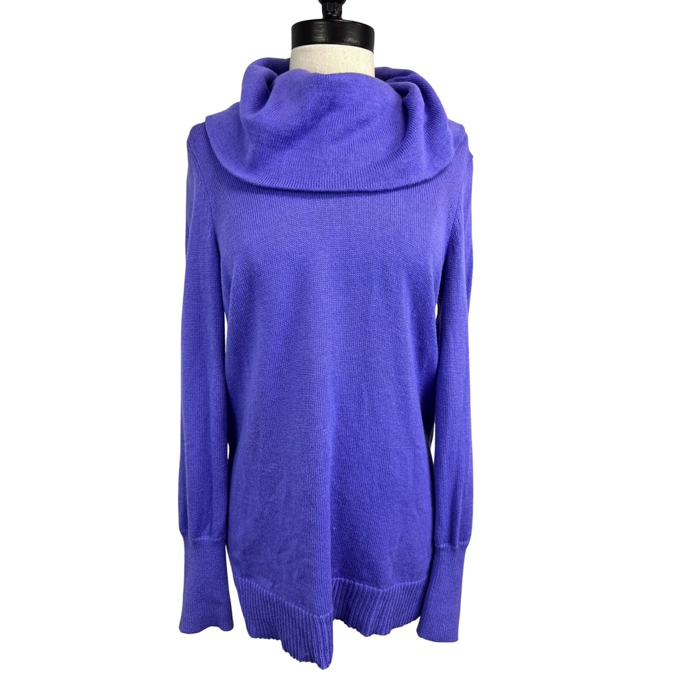Lauren Ralph Lauren Cowl Neck Sweater Womens Small Purple Good Wool Blend